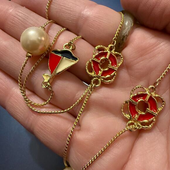 Piper Madison Nautical Faux Pearl & Enamel Symbol Necklace - Picture 5 of 8